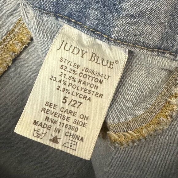 Judy Blue Skinny Fit Jeans Light Wash Pull On Size 5 / 27 - Picture 4 of 5